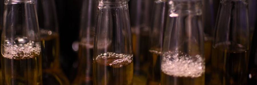 Chilled bottled beer